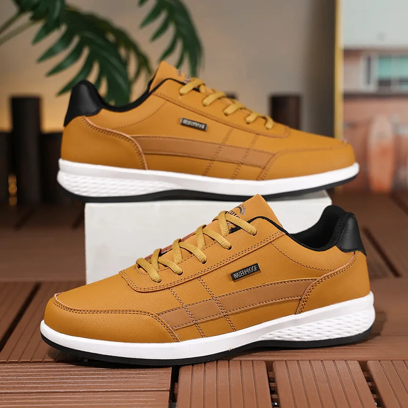 Leather PU Men's Shoes Sneaker - Badminton Shoes Men ulasan dan harga