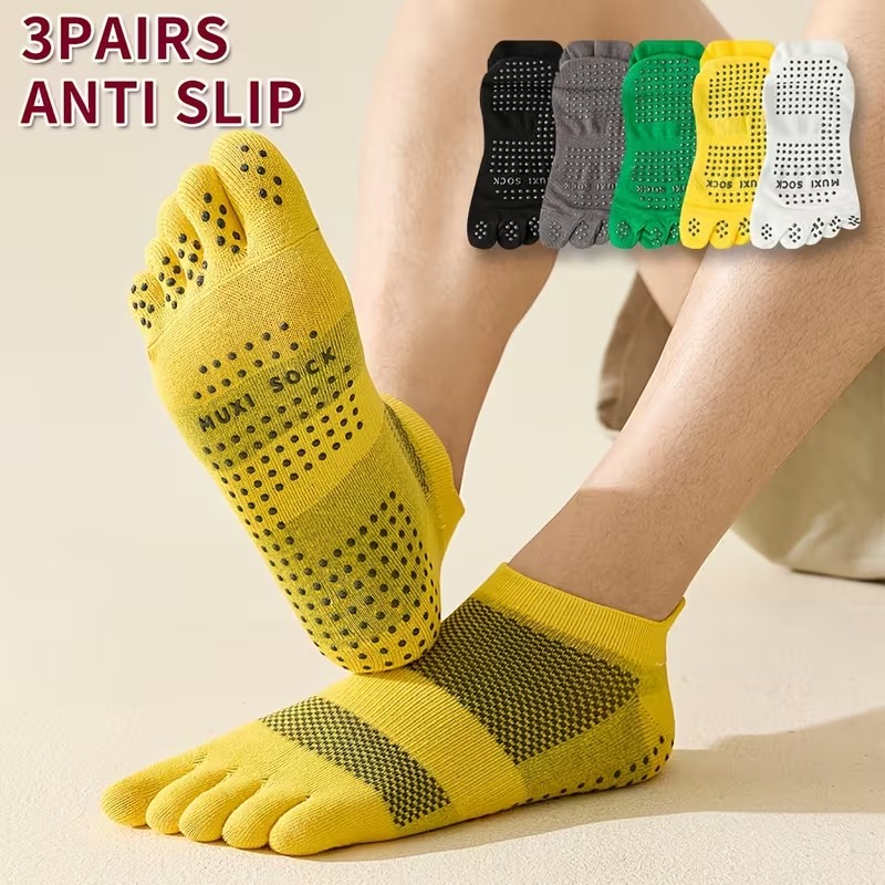 Men's 3-Pair Toe Socks Anti-Sl - Sports Grip ulasan dan harga