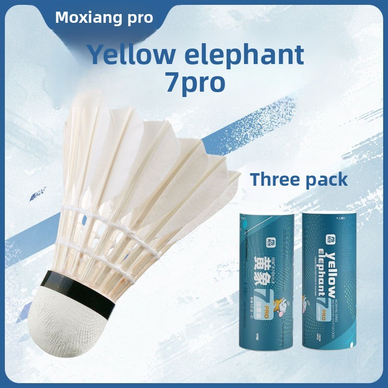 MOXIANG Yellow Elephant No.7 P - Feather Shuttlecock ulasan dan harga