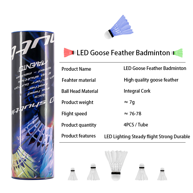 Welkin 4 Pcs Dark Night Colorf - Feather Shuttlecock ulasan dan harga